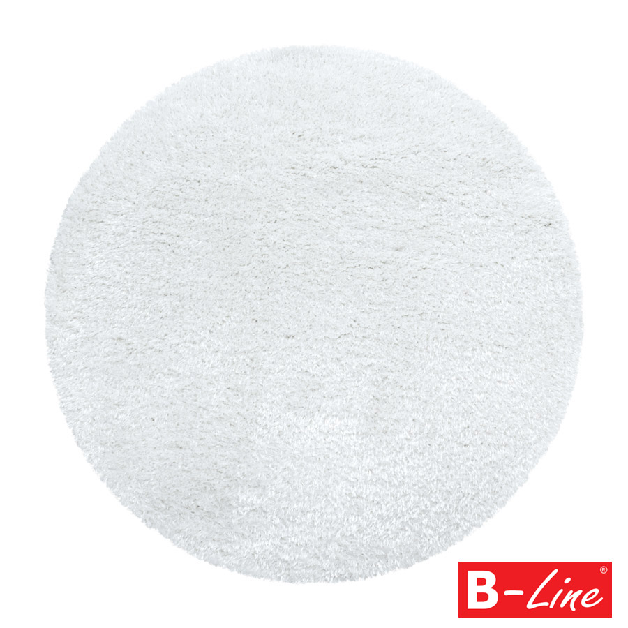 Kusový koberec Brillant Shaggy 4200 Snow/kruh