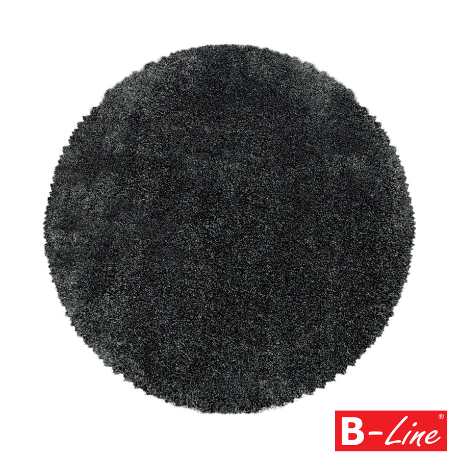 Kusový koberec Fluffy Shaggy 3500 Grey/kruh