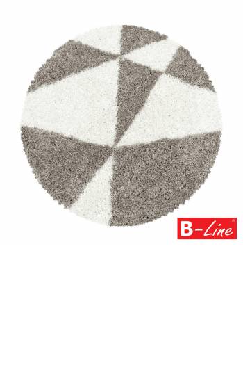 Kusový koberec Tango Shaggy 3101 Beige/kruh