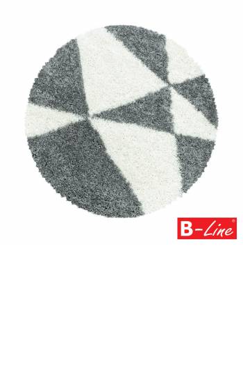 Kusový koberec Tango Shaggy 3101 Grey/kruh