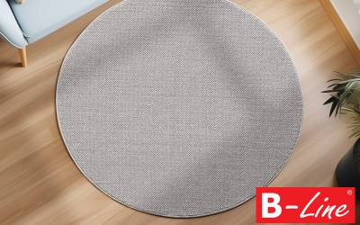 Kusový koberec Loom 4300 Silver/kruh