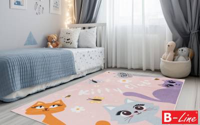 Kusový koberec Magic Kids 104 Kitty Club
