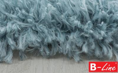 Kusový koberec Fluffy Shaggy 3500 Blue/kruh