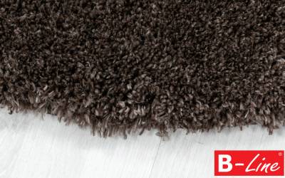Kusový koberec Fluffy Shaggy 3500 Brown/kruh