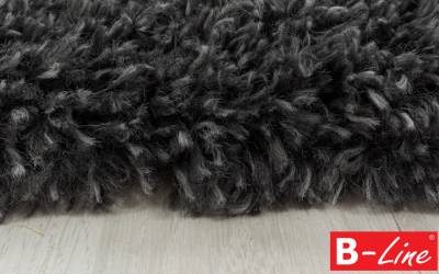 Kusový koberec Fluffy Shaggy 3500 Grey/kruh