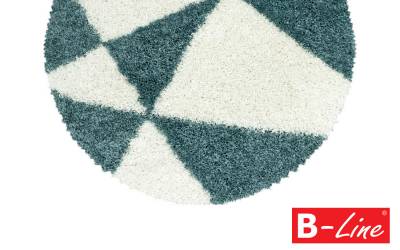 Kusový koberec Tango Shaggy 3101 Blue/kruh